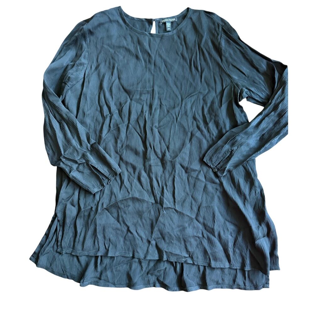Eileen fisher crinkle silk tunic medium